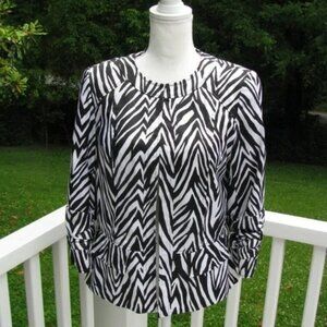 Peck & Peck animal print jacket 8 blazer dressy professional career style